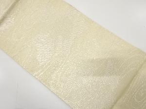 未使用品　紗　観世水に紫陽花模様織り出し　袋帯